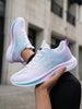 Breathable Knit Running Sneakers, Lightweight Non-Slip Lace-Up Sports Shoes For Daily & Workout