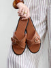 CUCCOO BIZCHIC Ladies Summer Fashion Street Daily Commuter Rivet Decorative Open-Toed Round Toe Flat Sandals